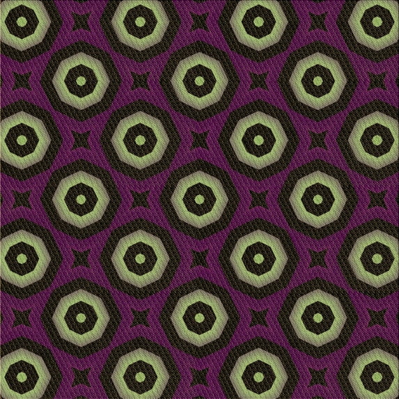 Ahgly Company Machine Washable Indoor Square Transitional Purple Lily Purple Area Rugs, 8' Square