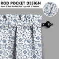 thumbnail image 5 of Ocean Sailing Kitchen Curtains Set Nautical Anchor Ship Compass Lighthouse Tide Coastal Marine Theme Tier and Valance Set for Kitchen or Bathroom, 5 of 6
