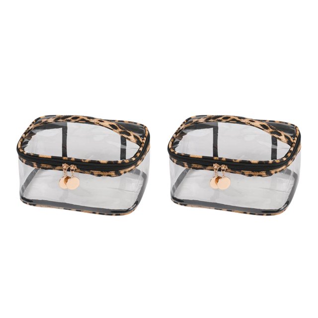 Yuarrent Bolsas de cosméticos de belleza Organizador de artículos de tocador de gran capacidad Paquete de PVC de color claro 2Conjunto