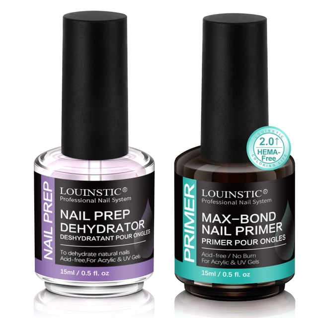 Preparador para uñas, deshidratador e imprimador sin ácido LOUINSTIC, 15 ml