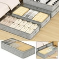 thumbnail image 1 of Viflosae Économies Grande Capacité Fermeture Éclair Bidirectionnelle Haut Sac de Rangement Transparent, Boîte de Rangement Pliable pour Garde-Robe Chandail Pantalon Boîte d'Organisation Style Tiroir Boîte de Rangement pour Chambre Offres, 1 of 3