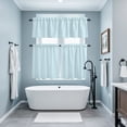 thumbnail image 6 of Aqua Blue Green Kitchen Curtains,Kitchen Curtains and Valances Set of 3,Checkered Plaid Gingham Lattice Trellis Light Filtering Tier Curtain 36 Inch Length Drapes for RV Cafe Bathroom Bedroom, 6 of 9