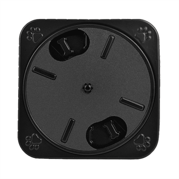 Dog Scratch Pad for Nails Dog Scratch Board Snack Compartments Rotating Round Dog Nail Scratch Board Removable Black