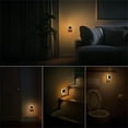 thumbnail image 6 of 6 Pcs Plug in LED Night Light with Dusk to Dawn Sensor, Automatic On/Off Warm White Square Mini Wall Nightlight, Energy Saving US Outlet Lamp for Bedroom Hallway Stairs Bathroom, 6 of 8