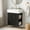 Black, variant on Resenkos 21.6" Modern Floating Bathroom Vanity with Ceramic Basin, Right Side Storage, Perfect for Small Bathrooms - Brown