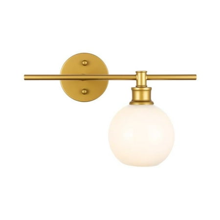 

Living District LD2303BR Collier 1 Light Brass & Frosted White Glass Right Wall Sconce