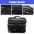 thumbnail image 5 of Vocoste Double Layer Makeup Bag Cosmetic Travel Bag Make Up Organizer Bag for Women Marble Pattern Black 1 Pcs, 5 of 7