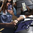 thumbnail image 5 of SaniMore for Google Pixel 7A Multi-Functional Case, 3-Layer Protection Magnetic Cover Support Car Mount & 360° Rotatable Metal Ring Kickstand Full Body Shockproof Protective Shell, Blue, 5 of 7
