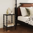 thumbnail image 6 of Maliowa 2-Tier Side Table, Small End Table for Living Room Bedroom with Storage Shelf, Vintage Accent Table Nightstand with Spindle Legs, Black, 6 of 11
