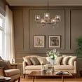thumbnail image 5 of LNC Tucana 5-Light Matte Black Modern/Contemporary Led Crystal Chandelier, 5 of 18