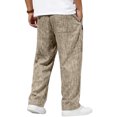 thumbnail image 4 of Yungyresw Mens Casual Loose Pants Wide Leg Relaxed Fit Elastic Waist Baggy Pants Fall Lightweight Comfortable Lounge Trousers Khaki 4XL, 4 of 4