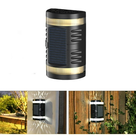 

lulshou Homes & Gardens Solar Outdoor Lights Intelligent Light Control Solar Powered Lights IP65 Waterproof Wall Security Lights For Fence Yard Garden Patio Front Door