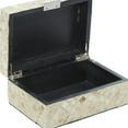 thumbnail image 5 of DecMode Handmade Cream Mother of Pearl Shell Decorative Box with Hinged Lid, 2 Count, 5 of 18