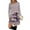 Purple, variant on Women's Fashion Casual Dress with Pockets, Decorative Buttons, Christmas Prints, Round Neck and Long Sleeves for Practical Holiday Wear,Dark Blue,2XL