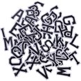 thumbnail image 4 of 72 Pcs Black Alphabet and Numbers Iron-on Letters Varsity Decorative Repair Patches Numbers 0-9 Applique Embroidered Patch A-Z Letters Iron-on for Clothing Handbags Shoes Hats By Scheam, 4 of 7