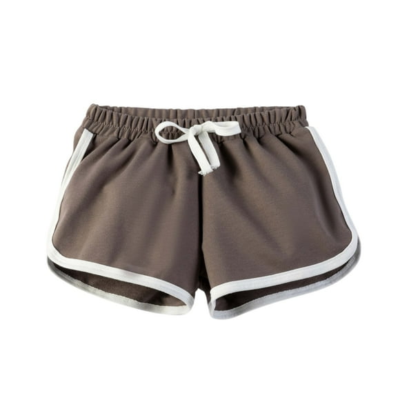 Odeerbi 7-16 Años Niños Niñas Verano Algodón Dopaina Pantalones Cortos Color Sólido Entrenamiento Deportivo Pantalones Cortos de Color Sólido Casual