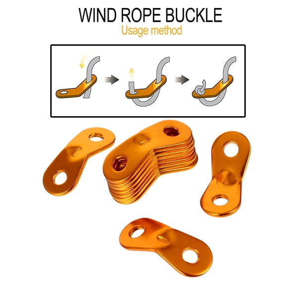 YUNLIGHTS 40Pcs Golden Tent Rope Adjuster Rope Tensioner Camping Accessories Set