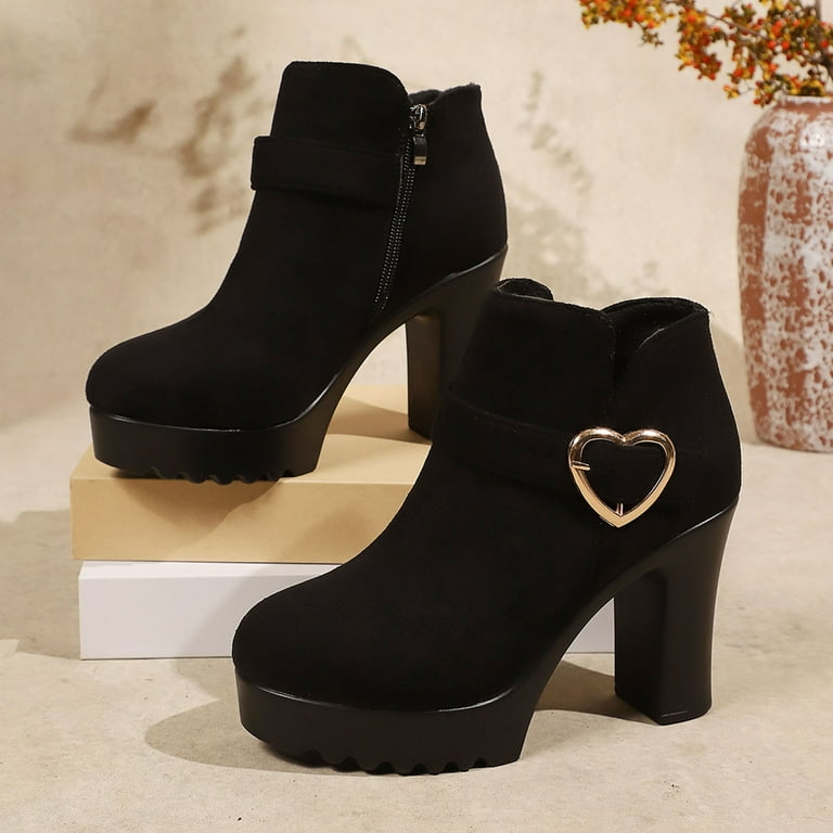 womens black suede dress boots Amazon.com | MEMON Womens Black Chelsea Boots,Suede Booties Low Heel,Casual Elastic Ankle Boots,Slip On Dress Boot For Women(ME25015-BLK1-5)