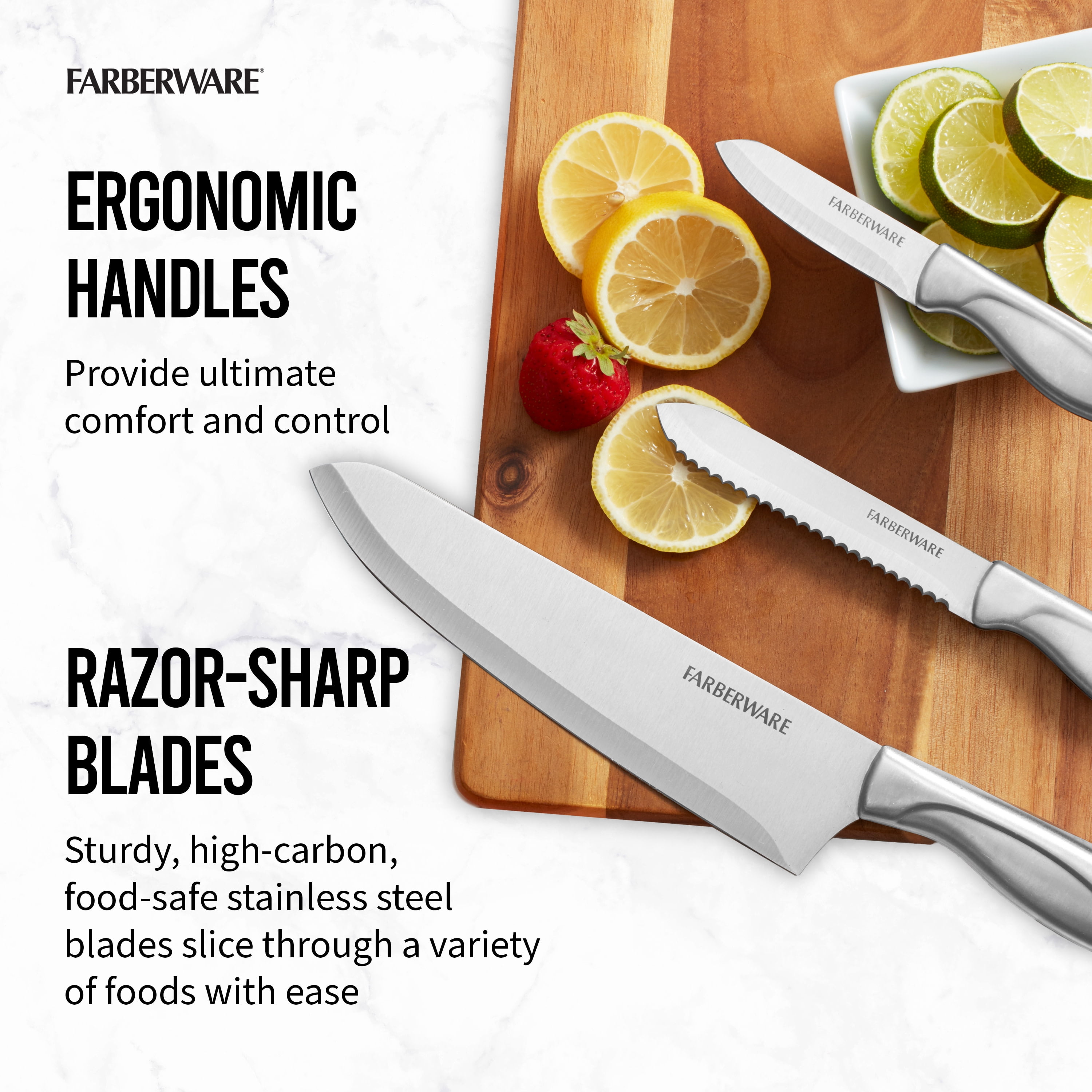 Farberware Classic 22-piece Stamped Stainless Steel Cutlery - Inspire Uplift
