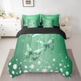 thumbnail image 2 of Castle Fairy Abstract Flying Butterflies Twin Bedding Sets 7-Piece for Adults Female Men,Crystal Bling Glitter Bedding Comforter Set Microfiber,Graffiti Splash Breathable Sheet Sets, 2 of 8
