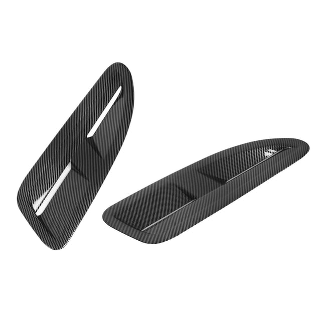 Cache-vent de Capot, 2 Pcs Garniture de Ventilation en Fibre de Carbone Remplacement pour XK8 XKR
