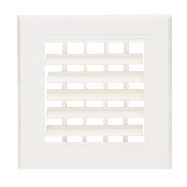 Rejilla de ventilación de plástico Uxcell de 6x6 pulgadas, rejillas de ventilación de salida ajustables, cubierta de filtro de ventilación removible, rejilla de aire de suministro, blanca