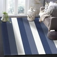 thumbnail image 5 of Stripe Area Rug 4'x6' Navy Blue and White Striped Geometric Washable Area Rugs Non Shedding Floor Carpet Rubber Backing Non-Slip Indoor Mats for Living Room Bedroom Kitchen, 5 of 8