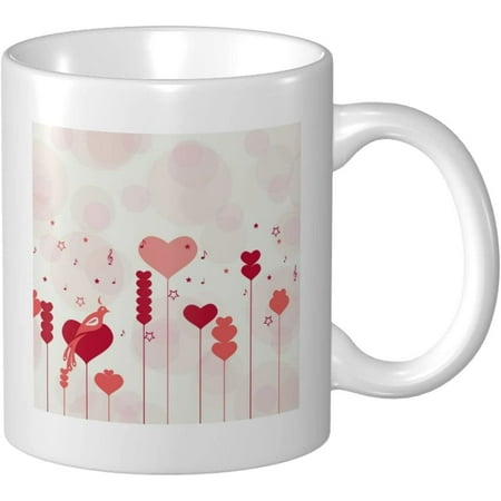 

QIBAIDAN Valentine s Day Girlfriend Anniversary Romantic Gift Funny Mug - Gift for Her Him - 11 Oz Ceramic Coffee Tea Cup - Graduation Wedding Christmas Birthday Gifts for Your
