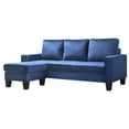 thumbnail image 2 of Passion Furniture Home Indoor Cushioned Tufted Couch Modern Conversation Furniture Jessica 77 in. W Flared Arm Velvet L, 2 of 5