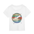 thumbnail image 2 of B91xZ Chemise pour Garçons Tout-Petits Col Rond Manches Courtes T-Shirt, Blanc 2-3 Ans, 2 of 3