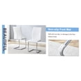 thumbnail image 3 of JERFIT Set of 6 White PU Leather Dining Chairs, High Back Upholstered Side Chairs for Kitchen Restaurant Dining Room, Easy Assembly Modern Accent Chairs, 3 of 9