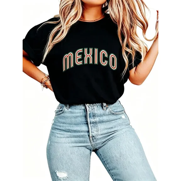 Mexico T-Shirt Y2K Graphic Shirt Vintage Mexico T-Shirt Aesthetic 90s Retro Summer Casual Fit