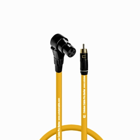 Coluber Cable Balanced Right Angle XLR Female-RCA Male 3-Pin Audio Connector