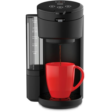Instant Solo Café 2-in-1 Single Serve Coffee Maker for K-Cup Pods and Ground Coffee  Black