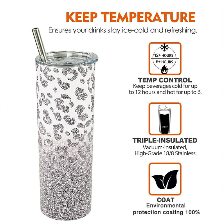 Leopard Tumbler 20 oz Simple Modern Travel Coffee Mug Leopard Print Skinny  Tumblers with Lid and Straw Stainless Steel Insulated Gift for Leopard  Decor Lover 