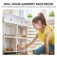 thumbnail image 3 of MasteelfCA Mini Doll Clothes Rack Miniature Clothes Wood Display Stand Doll House Garment Rack Decor, 3 of 8