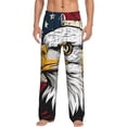 thumbnail image 2 of Lsque American Bald Eagle Print Men's Pajama Pants, Lounge Pant - Comfortable Home Wear,Elastic Waistband, Stylish Design-Large, 2 of 9