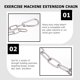 thumbnail image 5 of Cadena de extensión de fitness, cadenas de gimnasio, agarre para tríceps, entrenamiento pesado dual, máquina para tríceps en casa, cable de 23 pulgadas, fitness, 5 of 8