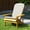 Cream, variant on Merrick Lane Set Of 2 Indoor/Outdoor High Back Adirondack Chair Cushions with Elastic Strap and Water Resistant Covers in Blue