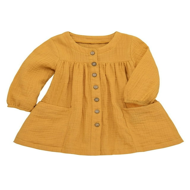 PENGXIANG Enfant Enfant Fille Coton Lin Princesse Robe Tutu Robe Partie Vêtements Robes