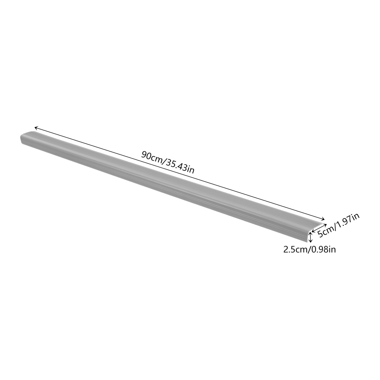 Stair Edge Protector, Stair Corner Trim Strips, Step Edge Trim for Schools, Daycare Centers, Kindergartens, Hospitals, Shopping Centers (35.43*1.97*0.98inch)
