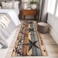 thumbnail image 4 of Texas Star Vintage 2'x6' Runner Rugs for Hallway Kitchen Bedside Non Slip Washable, Berry Grey Blue Brown Wooden Entryway Rug Runners with Rubber Backing, Long Carpet Runner for Laundry Room, 4 of 8