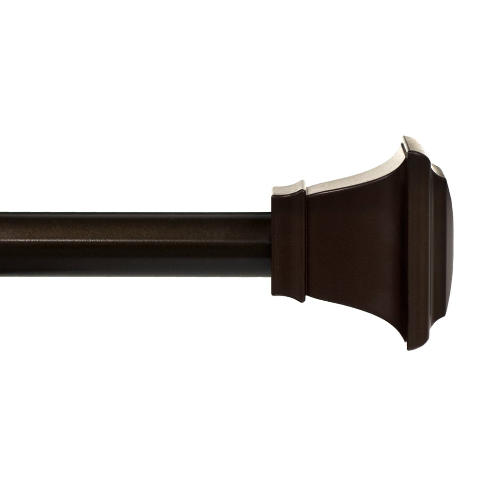 Mainstays 1" Bronze Square Single Curtain Rod Set, 3084"