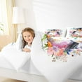 thumbnail image 4 of Manfei Children Kids Cute Floral Penguin 2pcs Bedding Comforter Set,Cartoon Animal Twin Comforter Sets,Watercolor Wildlife Flower Breathable Bedding Set,Microfiber Bedroom Decor,Reversible, 4 of 8