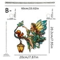 thumbnail image 3 of ToyKingdee Stained Glass Fairy Ornament – Acrylic Suncatcher Window Hanging, Woodland Fantasy Decor, Christmas Tree Ornament, Car Rearview Mirror Charm, 3 of 3