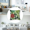 thumbnail image 5 of nygtbtfer Green Geometric Pillow  Set of 2Dahlia Pinnata Spring Floral Decorative Throw Pillow Cases Linen Outdoor Cushion Covers for Sofa Couch Car Bedroom Home Decor White, 5 of 7