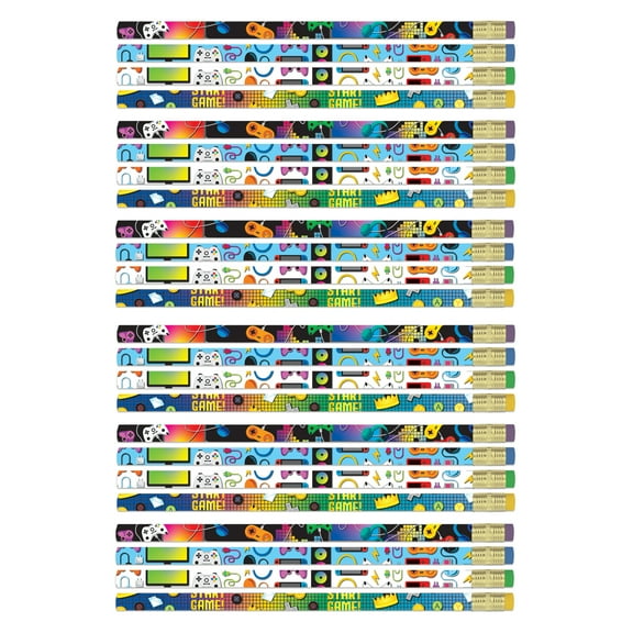 Musgrave Pencil Company Game On Pencils, 12 Per Pack, 6 Packs