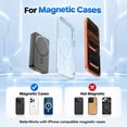 thumbnail image 3 of morfec Magsafe Portable Charger, 12000mAh Magnetic Wireless Power Bank with 20W PD Fast Charging, Slim Wireless Battery Pack Compatible with iPhone 17/16/15/14/13 Series, Black, 3 of 9