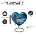thumbnail image 3 of Yatskia Blue Dolphin Urns for Human Ashes Adult Man, Large Burial Urn for Ashes for Women, Small Memorial Urns for Adult Ash, (Heart 8 Inch and 3 Inch), 3 of 8
