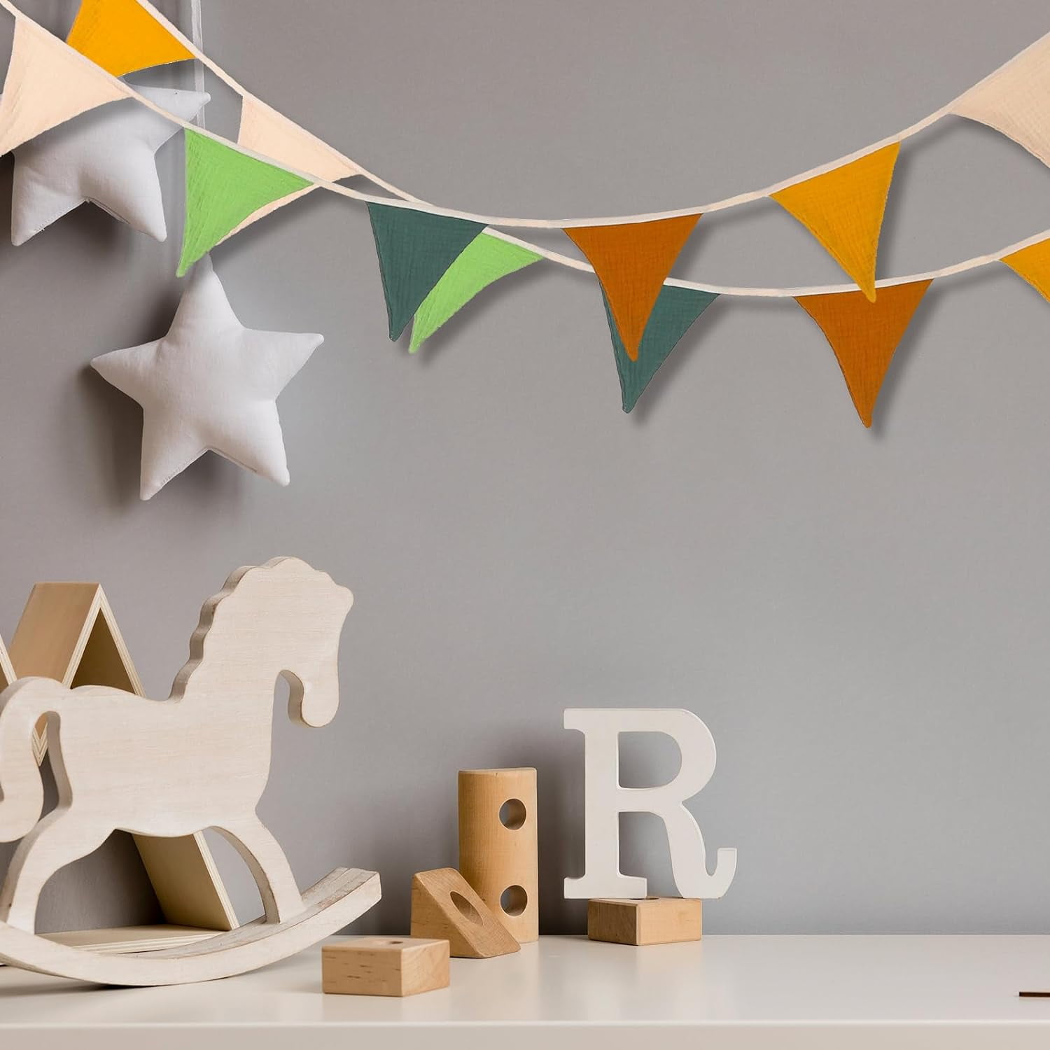 60pcs Drapeaux De Triangulaires En Feutre,Fanion,Guirlande De Fanions D